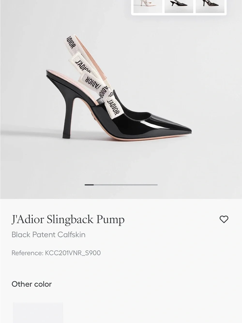 Christian Dior J'Adior patent leather sling back Pump - Picture 6 of 9